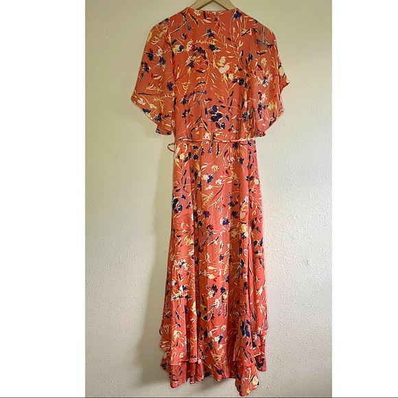 Haute Hippie Tribe Coral Wrap Maxi Dress - Picture 5 of 7
